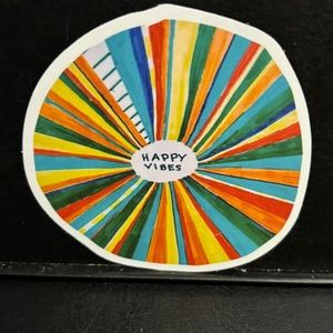 COLORFUL HAPPY VIBES STICKER
